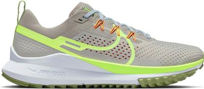Nike React Pegasus Trail 4 Ανδρικά Αθλητικά Παπούτσια Trail Running Light Iron Ore / Cobblestone / Football Grey / Volt από το E-tennis