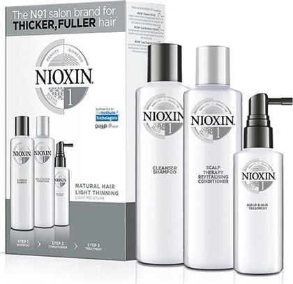 Nioxin System 1 Trial Kit Σετ Περιποίησης Μαλλιών κατά της Τριχόπτωσης με Σαμπουάν 3τμχ από το Pharm24