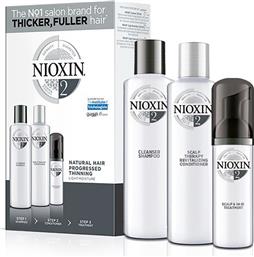 Nioxin System 2 Trial Σετ Περιποίησης Μαλλιών κατά της Τριχόπτωσης με Σαμπουάν Natural Hair Progressed Thinning Light Moisture 3τμχ από το Pharm24