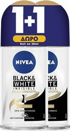 Nivea Black & White Invisible Silky Smooth After Shaving Anti-perspirant Αποσμητικό 48h σε Roll-On 2x50ml από το Pharm24