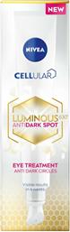 Nivea Cellular Luminous 630 Anti Dark Spot Ενυδατική Κρέμα Ματιών κατά των Ατελειών & των Μαύρων Κύκλων 15ml Κωδικός: 33429384 από το e-Fresh