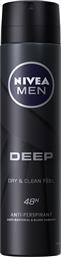 Nivea Men Deep Dry & Clean Feel Anti-perspirant Αποσμητικό 48h σε Spray 150ml από το Pharm24