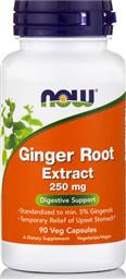 Now Foods Ginger Root Extract 250mg 90 φυτικές κάψουλες