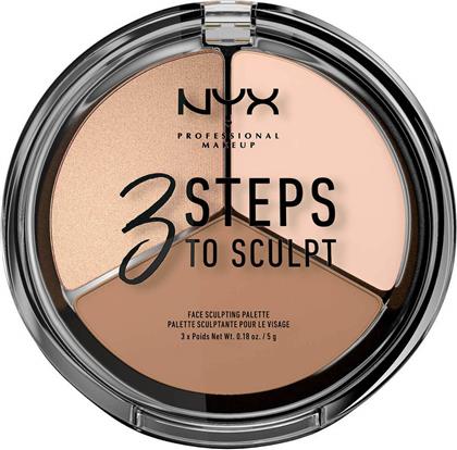 Nyx Professional Makeup 3 Steps To Sculpt Παλέτα Contouring Fair 15gr από το Pharm24