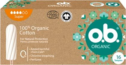 O.B. Ταμπόν Organic 100% Organic Cotton Tampons για Αυξημένη Ροή 16τμχ από το Pharm24