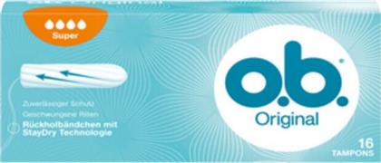 O.B. Ταμπόν Original Curved Grooves για Αυξημένη Ροή 16τμχ από το Pharm24