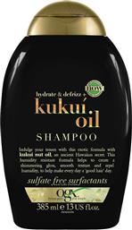 OGX Hydrate & Defrizz + Kukui Oil Σαμπουάν Αναδόμησης/Θρέψης για Φριζαρισμένα Μαλλιά 385ml από το Pharm24