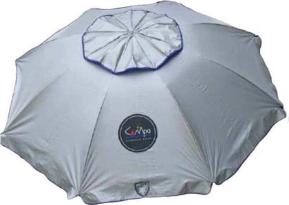 Ομπρέλα Θαλάσσης Διαμέτρου 1.90m με UV Προστασία και Αεραγωγό Silver/Blue Campo Kerry από το Plus4u