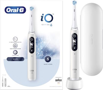 Oral-B iO Series 6 Ηλεκτρική Οδοντόβουρτσα με Αισθητήρα Πίεσης White από το Kotsovolos