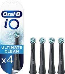 Oral-B iO Ultimate Cleaning Black Ανταλλακτικές Κεφαλές για Ηλεκτρική Οδοντόβουρτσα 328865 4τμχ από το Public