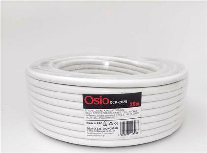 Osio Καλώδιο Ομοαξονικό Ατερμάτιστο 25m Λευκό (OCK-2025)