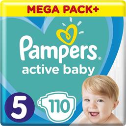 Pampers Active Baby Πάνες με Αυτοκόλλητο No. 5 για 11-16kg 110τμχ από το Pharm24