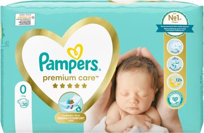 Pampers Premium Care Πάνες με Αυτοκόλλητο No. 0 για 0-3kg 30τμχ