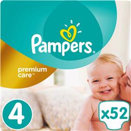 Pampers Premium Care Premium Care Πάνες με Αυτοκόλλητο No. 4 για 8-14kg 52τμχ