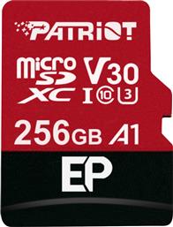 Patriot EP microSDXC 256GB Class 10 U3 V30 A1 UHS-I με αντάπτορα