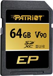 Patriot EP SDXC 64GB Class 10 U3 V90 UHS-II από το e-shop
