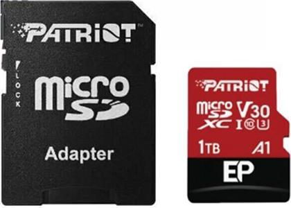 Patriot EP Series microSDXC 1TB Class 10 U3 V30 A1 UHS-I με αντάπτορα