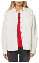 Γυναικείο Λευκό Overshirt Pepe Jeans από το Plus4u