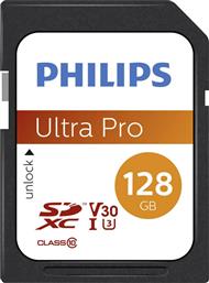 Philips SD-Karten SDXC 128GB Class 10 U3 V30 A1 UHS-I με αντάπτορα