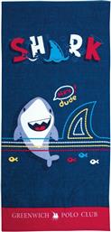 Polo Club Greenwich Shark Παιδική Πετσέτα Θαλάσσης Μπλε Καρχαρίες 140x70εκ. από το Plus4u