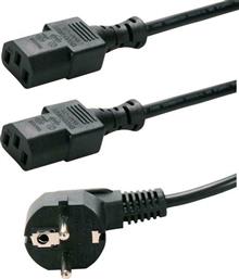 Powertech Schuko - 2x IEC C13 Cable 1.5m (CAB-P009) από το Public