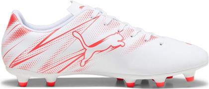 Puma Attacanto FG/AG Χαμηλά Ποδοσφαιρικά Παπούτσια με Τάπες Λευκά