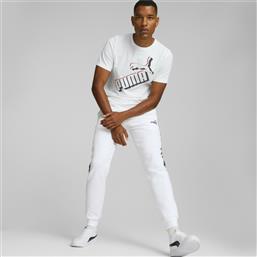 Puma Παντελόνι Φόρμας με Λάστιχο Λευκό