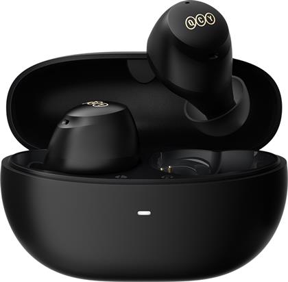 QCY HT07 In-ear Bluetooth Handsfree Ακουστικά με Αντοχή στον Ιδρώτα και Θήκη Φόρτισης Μαύρα