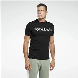 Reebok Graphic Series Linear Ανδρικό T-shirt Μαύρο με Λογότυπο από το SportsFactory