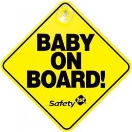 Safety 1st Σήμα Baby on Board με Βεντούζα Κίτρινο από το Kotsovolos
