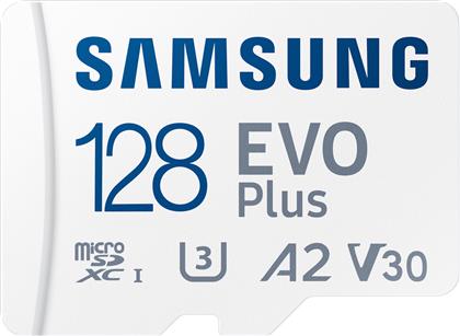 Samsung Evo Plus (2021) microSDXC 128GB Class 10 U3 V30 A2 UHS-I με αντάπτορα από το e-shop