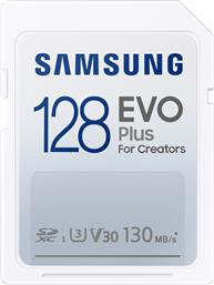 Samsung Evo Plus SD (2021) SDXC 128GB Class 10 U3 V30 από το e-shop