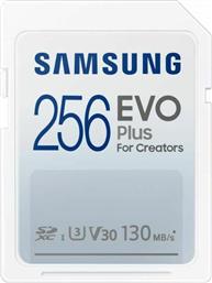 Samsung Evo Plus SD (2021) SDXC 256GB Class 10 U3 V30 UHS-I από το e-shop