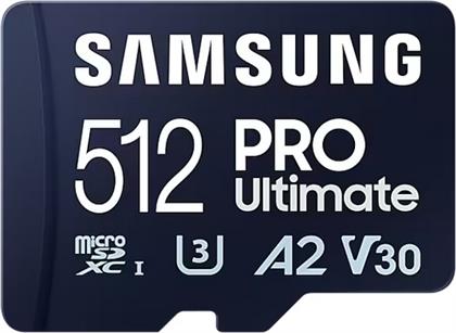 Samsung PRO Ultimate microSDXC 512GB Class 10 U3 V30 A2 UHS-I με αντάπτορα από το e-shop