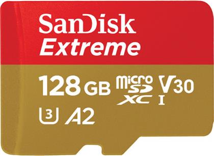 Sandisk Extreme microSDXC 128GB Class 10 U3 V30 A2 UHS-I με αντάπτορα SDSQXAA-128G-GN6AA από το e-shop