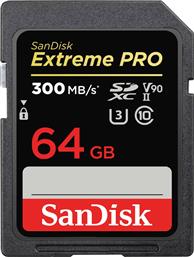 Sandisk Extreme Pro SDXC 64GB Class 10 U3 V90 UHS-II από το e-shop