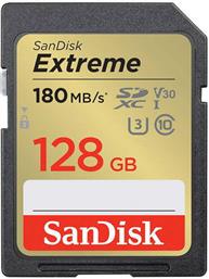 Sandisk Extreme SDXC 128GB Class 10 U3 V30 UHS-I με αντάπτορα από το e-shop