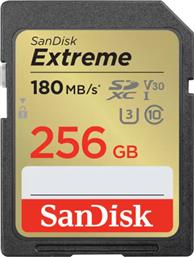 Sandisk Extreme SDXC 256GB Class 10 U3 V30 UHS-I 180MB/s από το e-shop