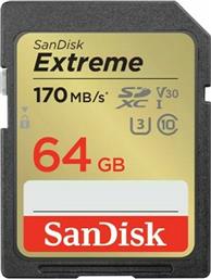 Sandisk Extreme SDXC 64GB Class 10 U3 V30 UHS-I από το e-shop