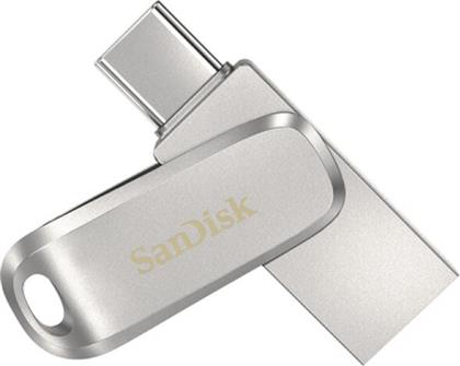 Sandisk Ultra Dual Drive Luxe 128GB USB 3.1 Stick με σύνδεση USB-C Ασημί από το e-shop