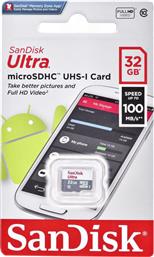 Sandisk Ultra microSDHC 32GB Class 10 U1 UHS-I από το e-shop
