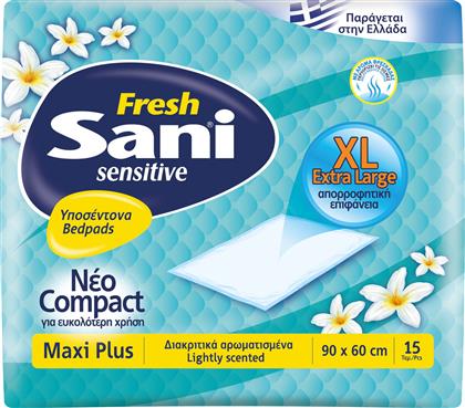 Sani Sensitive Maxi Plus Fresh Υποσέντονα Ακράτειας 60x90cm 15τμχ