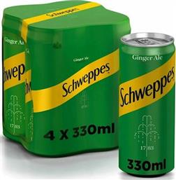 Schweppes Ginger Ale Κουτί Σόδα με Ανθρακικό 4x330ml