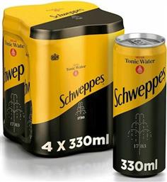 Schweppes Indian Κουτί Tonic με Ανθρακικό Χωρίς Ζάχαρη 4x330ml