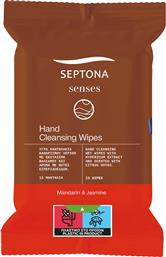 Septona Senses Αντισηπτικά Μαντηλάκια Χεριών 15τμχ Mandarin & Jasmine από το Pharm24