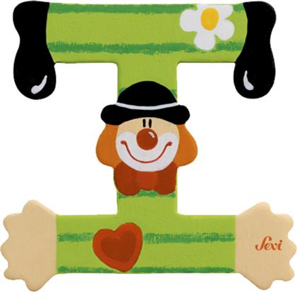 Sevi Bebe Διακοσμητικό Γράμμα Πράσινο από Ξύλο Κλόουν Ξ 7x0.5x9εκ. από το Toyscenter