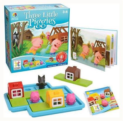 Επιτραπέζιο Παιχνίδι Three Little Piggies για 1 Παίκτη 3+ Ετών Smart Games από το Moustakas Toys