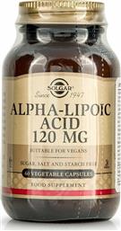 Solgar Alpha Lipoic Acid χωρίς Γλουτένη 120mg 60 φυτικές κάψουλες από το Pharm24