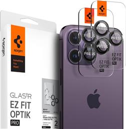 Spigen Optik.Tr Ez Fit 2τμχ Προστασία Κάμερας Tempered Glass Black για το iPhone 14 Pro / 14 Pro Max από το e-shop