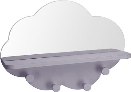 Spitishop Cloud Παιδική Κρεμάστρα Πολλαπλών Θέσεων Βιδωτή με Ράφι Ξύλινη Grey 39x8.5x27εκ.